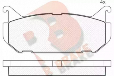R BRAKE rb1110 -  Комплект тормозных колодок, дисковый тормоз